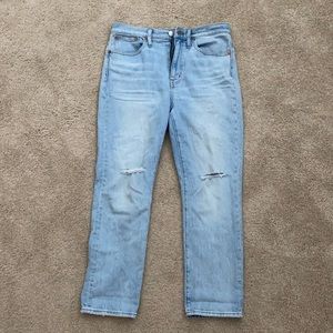 Madewell high rise slim crop boyjean